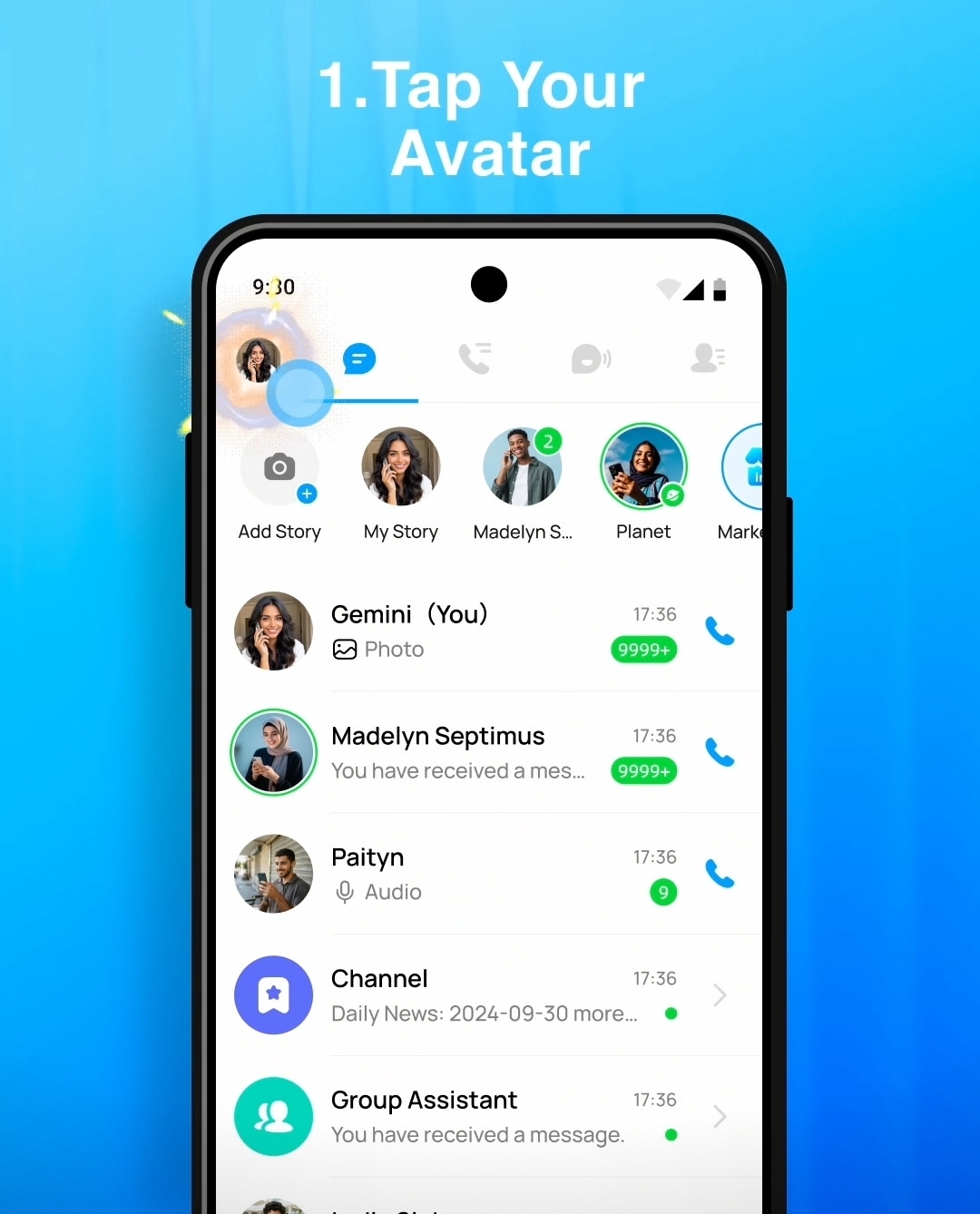 Step 1: Tap Your Avatar