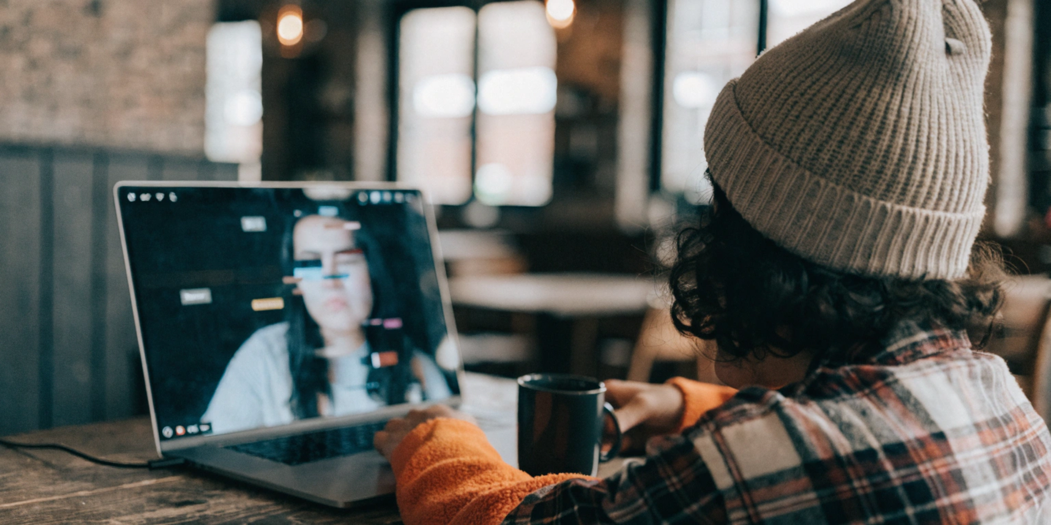 The girl's video call kept freezing.