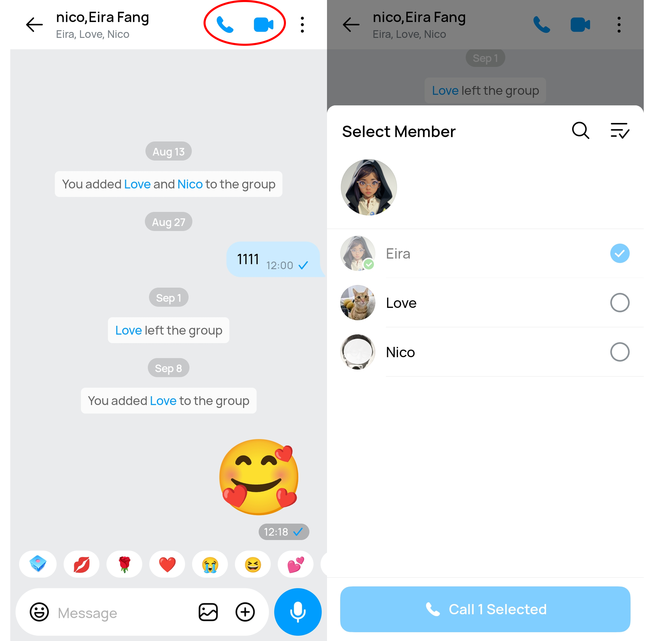 Step 2. Make a group call.