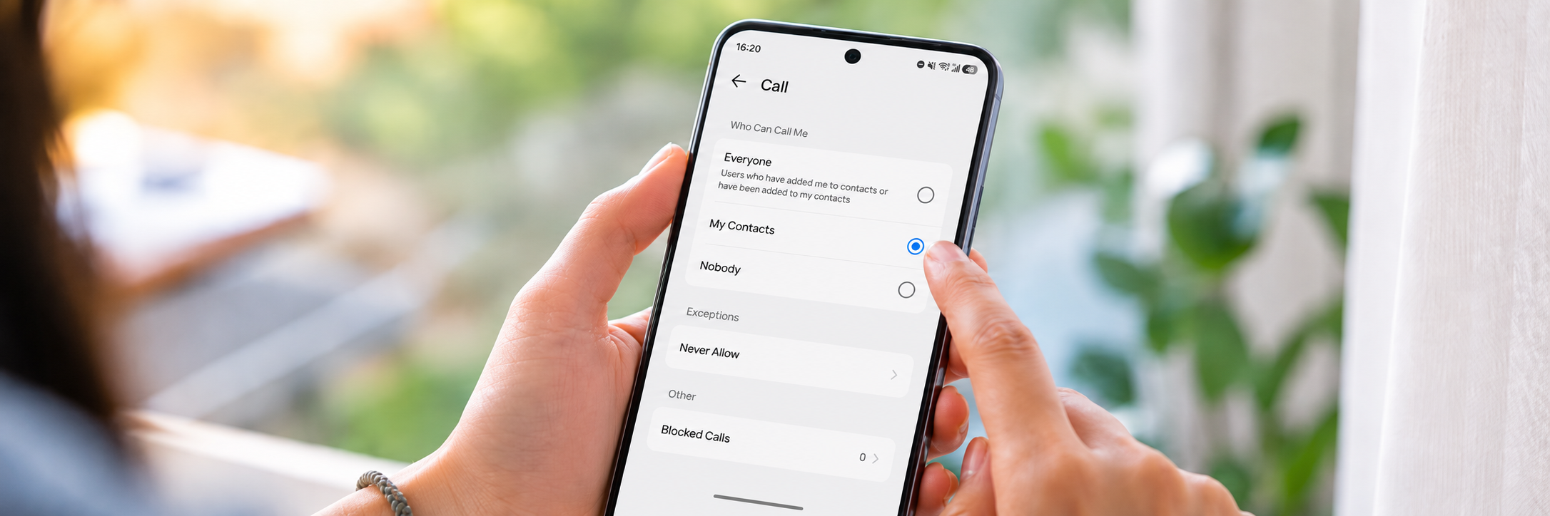 imo allows you to control who can call you